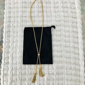 Jcrew gold tassel necklace, never worn!